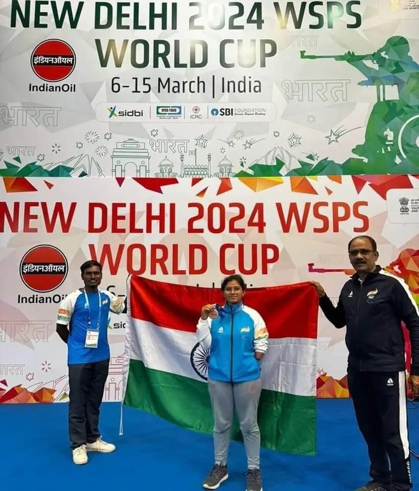 Achieved third place at the Parashooting World Cup, competing against 46 participants from 14 different countries.