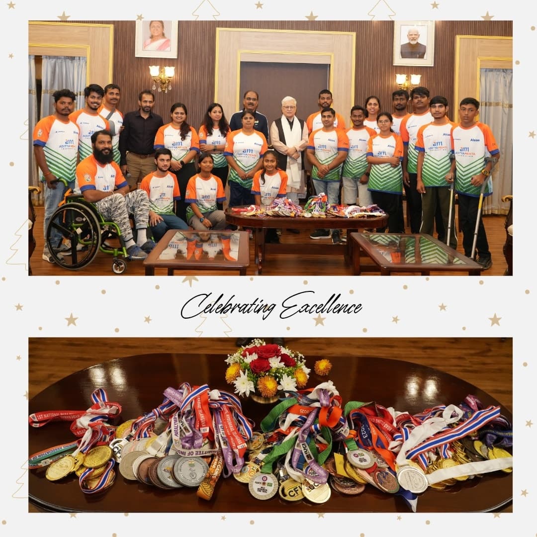 Hon’ble Governor of Telangana, Jishnu Dev Varma, Celebrates Para-Athlete Excellence at Aditya Mehta Foundation